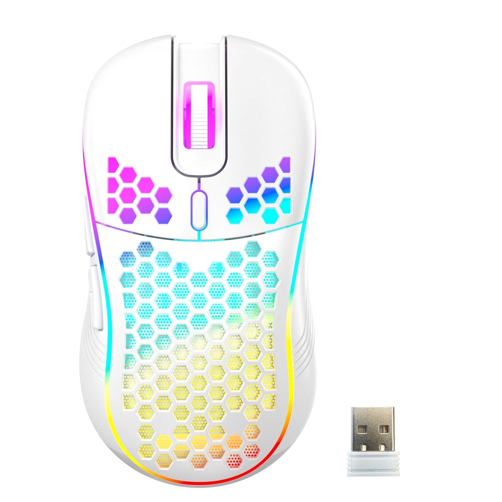 Hole Hollow-Out Luminous Lightweight Wireless Gaming Mouse