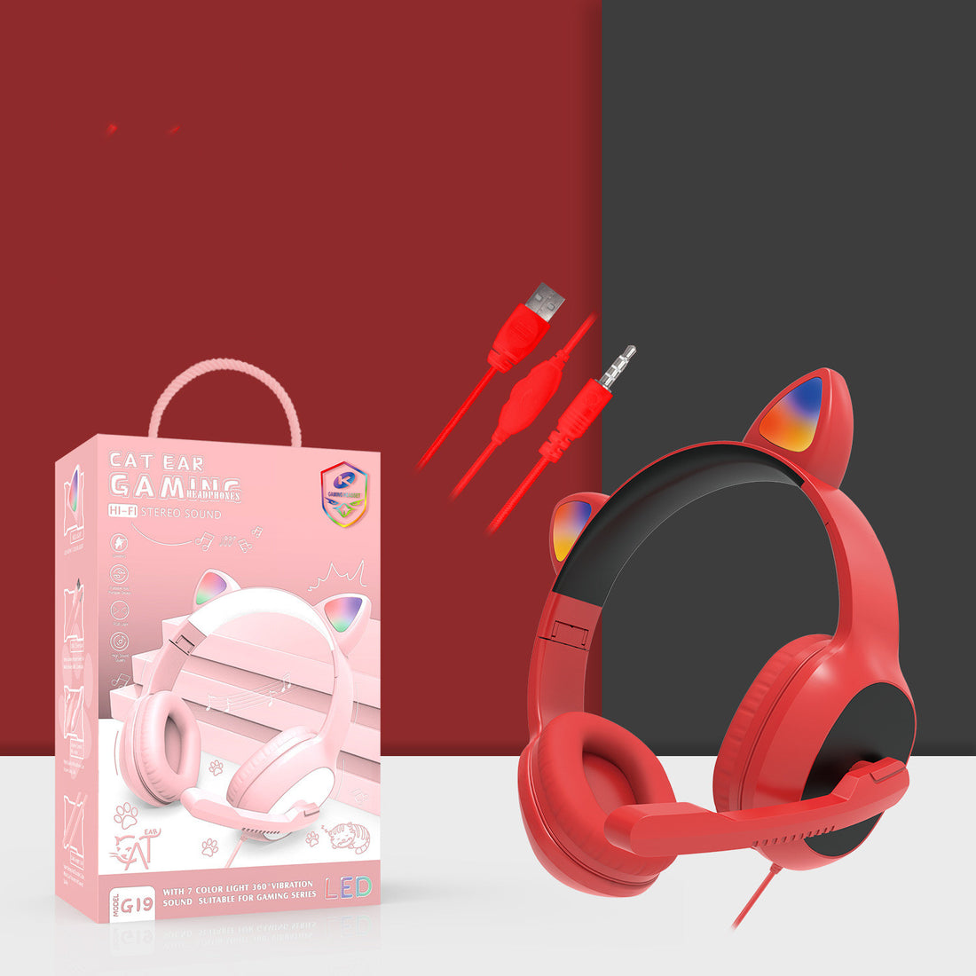 Wired G19 Gaming Headset For E-Sports With Microphone
