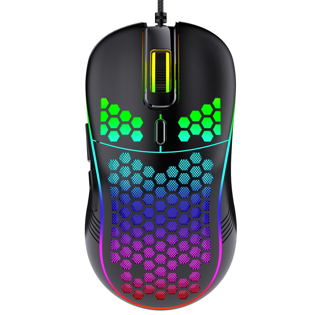 Hole Hollow-Out Luminous Lightweight Wireless Gaming Mouse