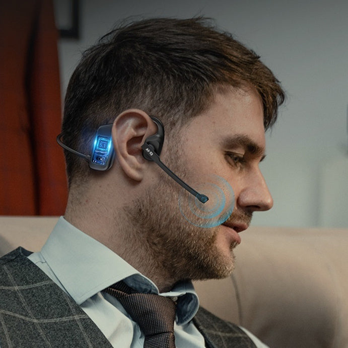 Open-Ear Bone Conduction Bluetooth Headphones With Noise Cancelling