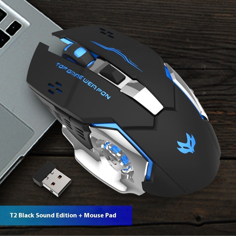 Wireless Charging Luminous Gaming Mouse With Mute Click