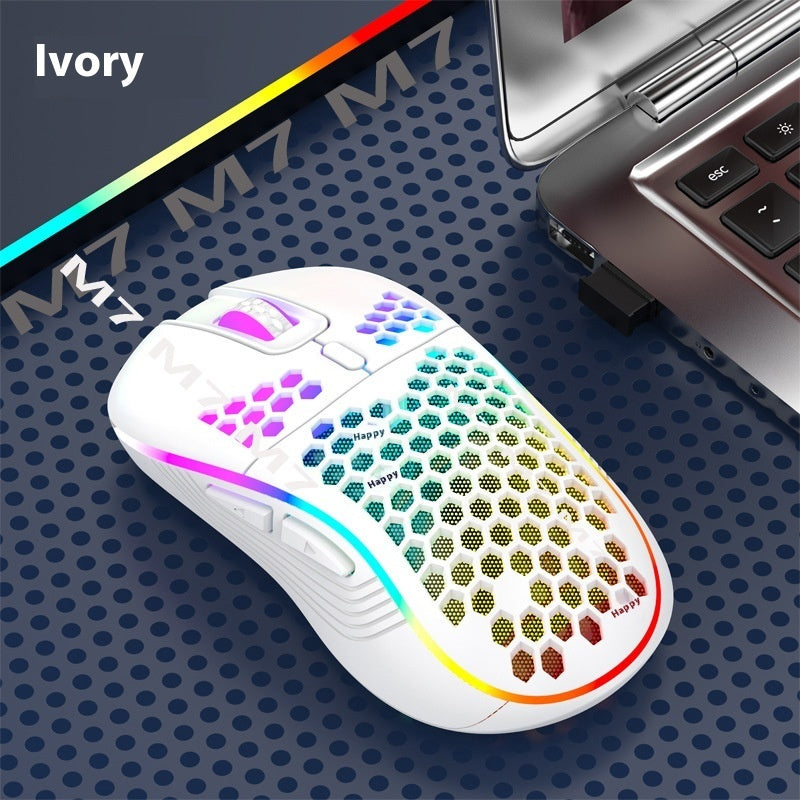 Hole Hollow-Out Luminous Lightweight Wireless Gaming Mouse