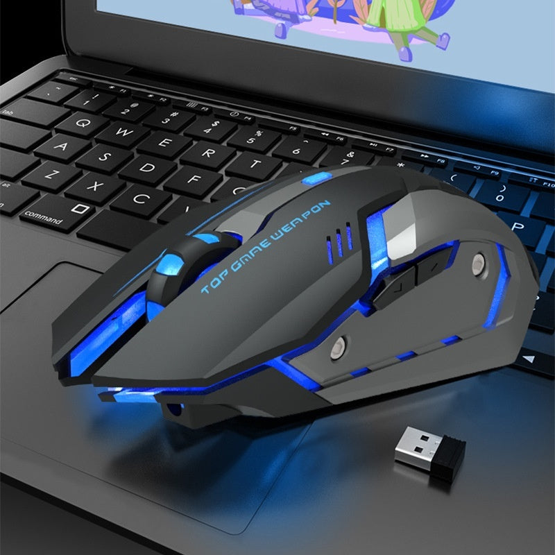 Wireless Charging Luminous Gaming Mouse With Mute Click