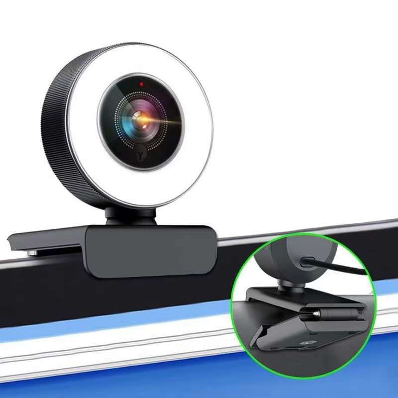 USB 1080P HD Computer Camera with Fill Light for Streaming