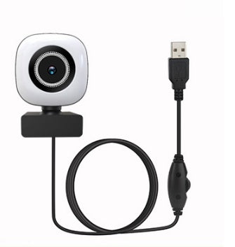 4K HD USB Webcam with Beauty Light for Live Streaming And Video Calls