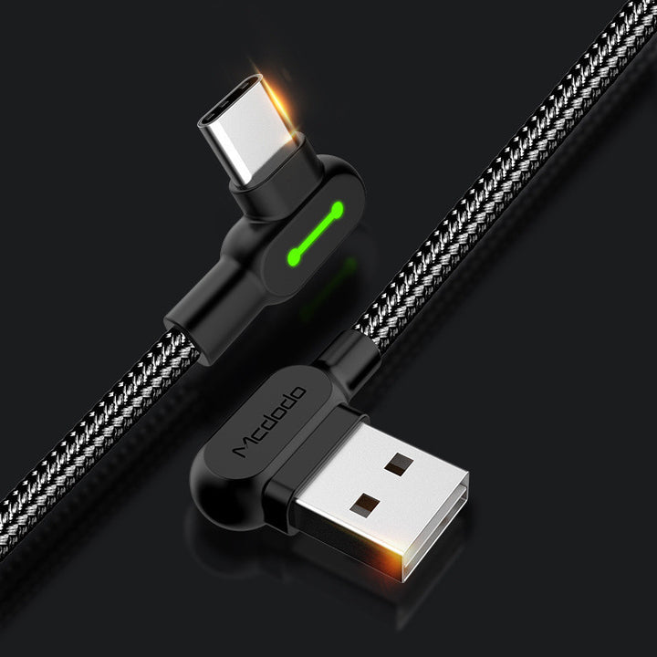 Type-C And Micro USB Elbow Charging Data Cable