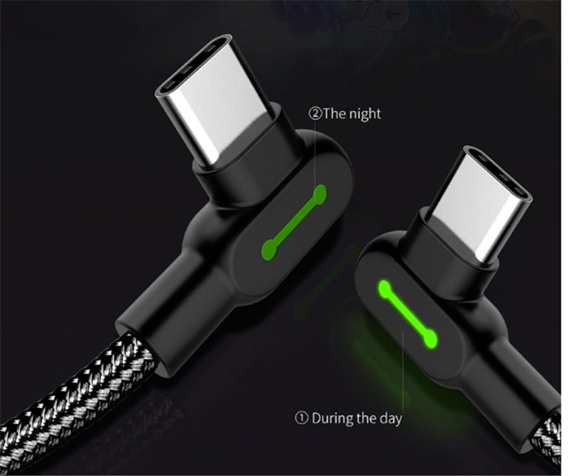 Type-C And Micro USB Elbow Charging Data Cable