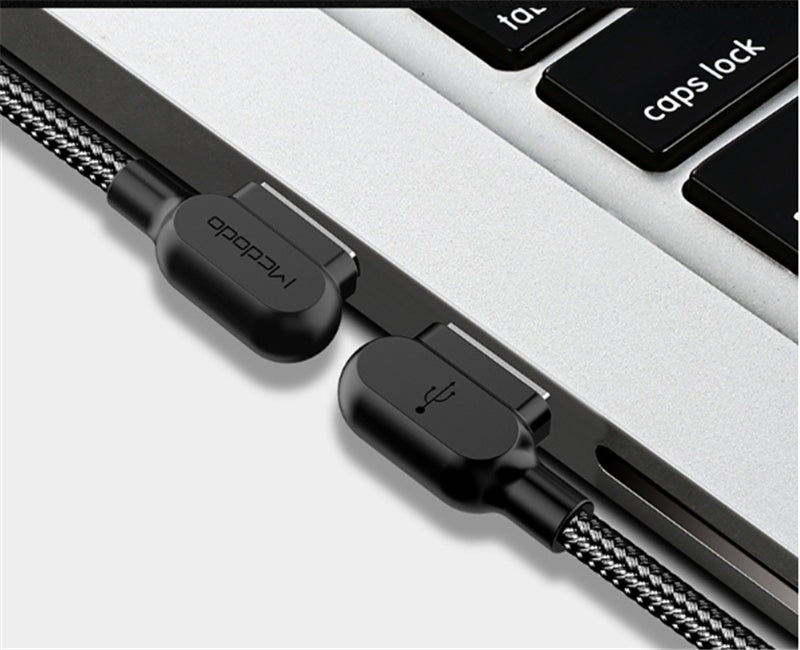 Type-C And Micro USB Elbow Charging Data Cable