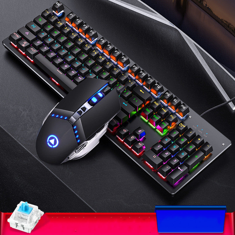 Punk Style Wired Gaming Keyboard And Mouse Combo Kit