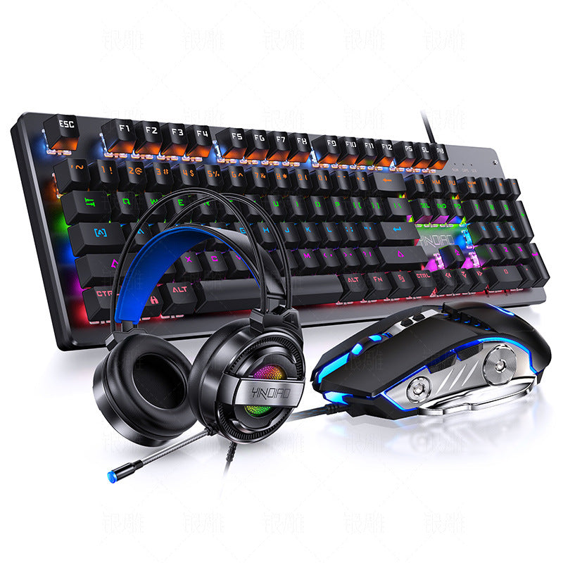 Punk Style Wired Gaming Keyboard And Mouse Combo Kit