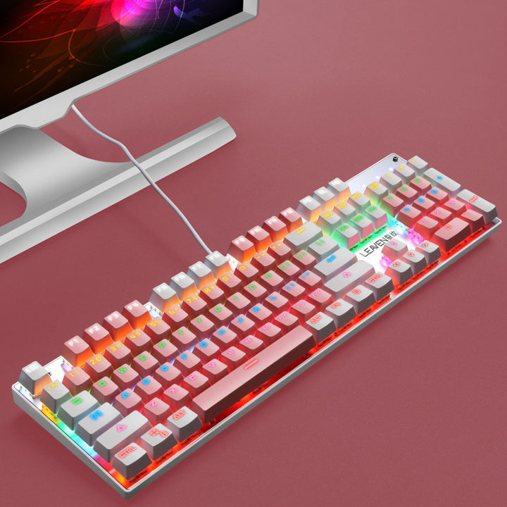 USB Wired Luminous Punk Gaming Keyboard for Computer