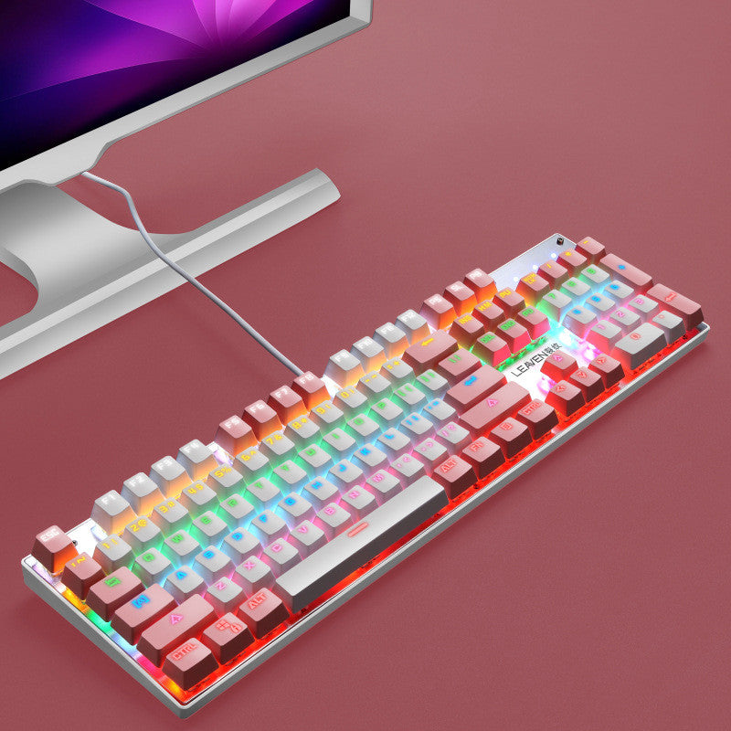 USB Wired Luminous Punk Gaming Keyboard for Computer