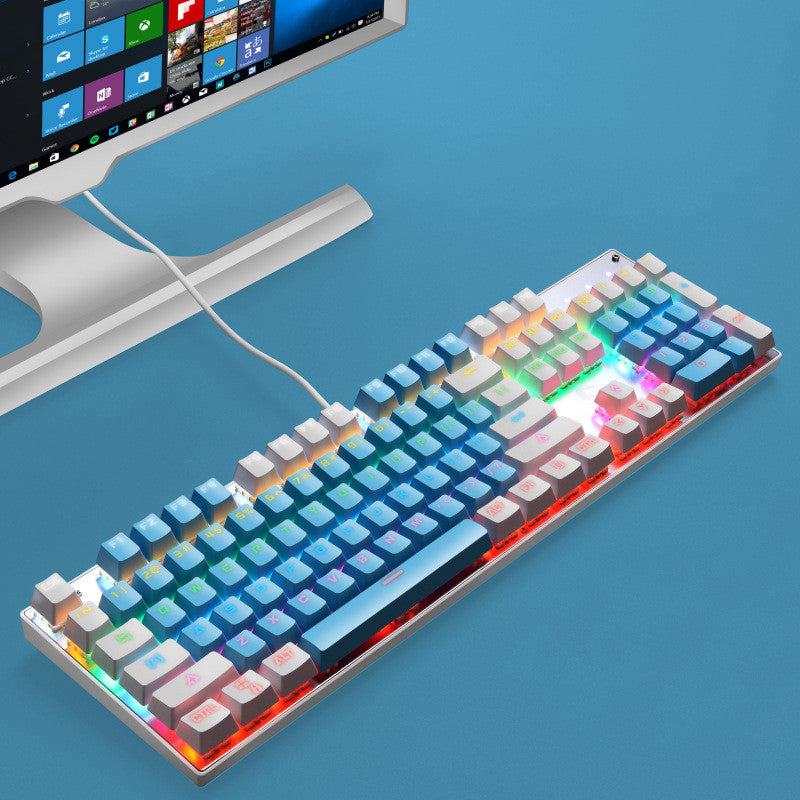 USB Wired Luminous Punk Gaming Keyboard for Computer