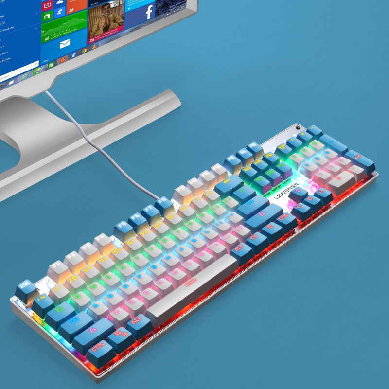 USB Wired Luminous Punk Gaming Keyboard for Computer