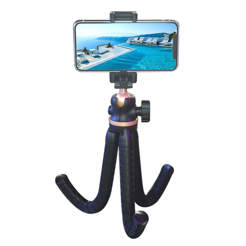 Apple-Compatible One-Piece Octopus Tripod Desktop Phone Holder