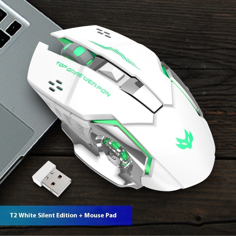 Wireless Charging Luminous Gaming Mouse With Mute Click
