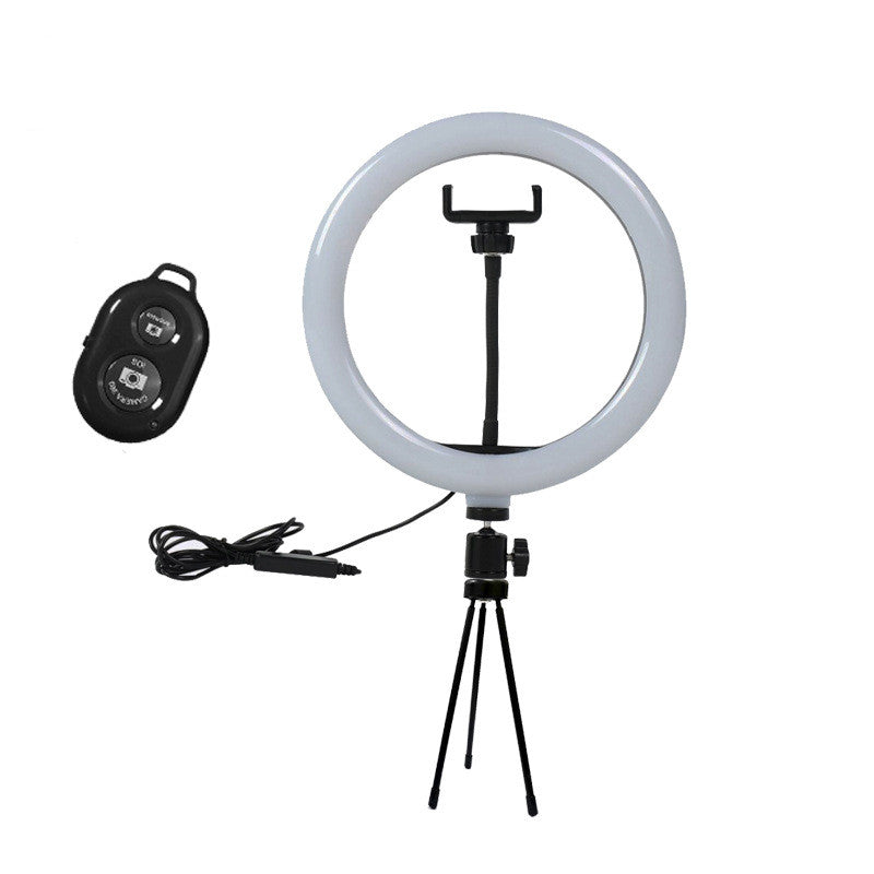 Apple-Compatible Live Ring Fill Light with Desktop Tripod And Bluetooth Set