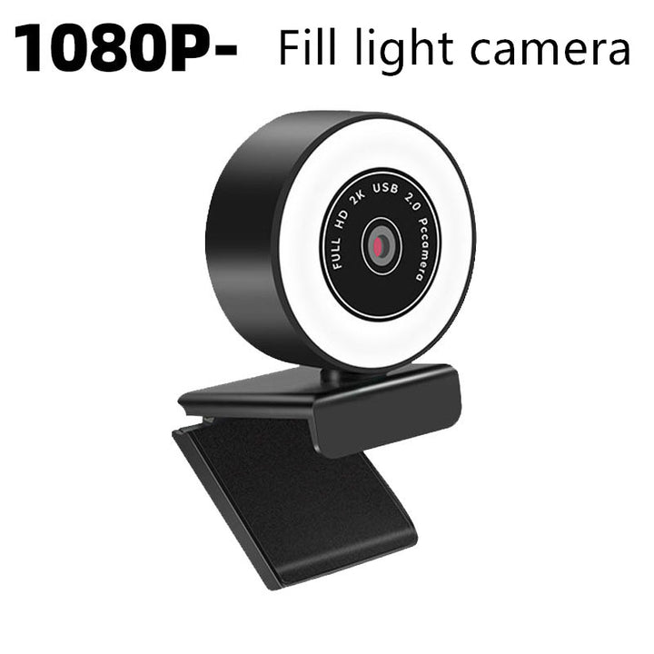 HD USB Computer Camera with Fill Light Plug And Play Webcam