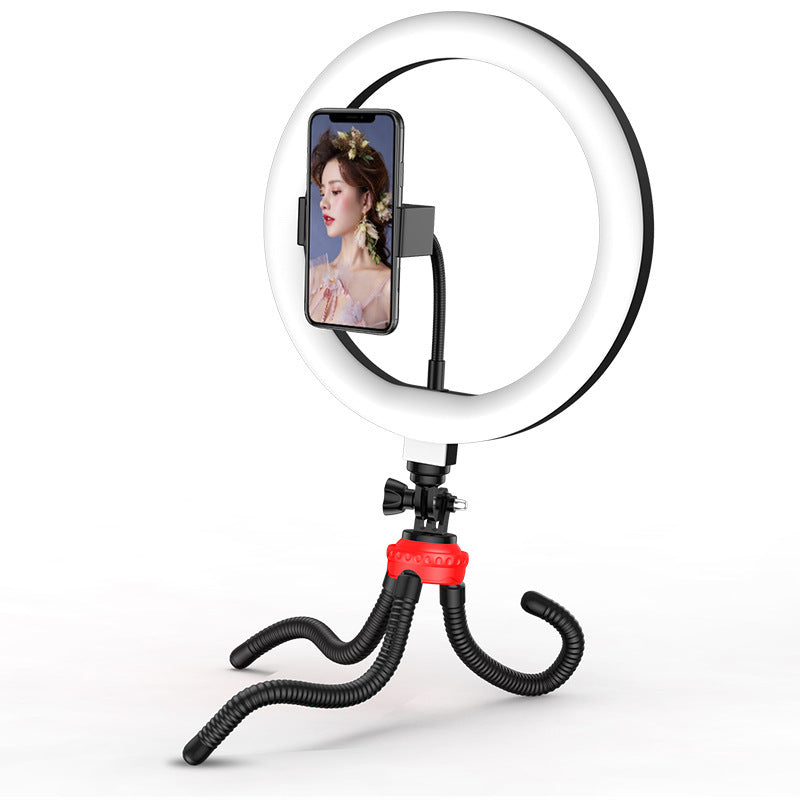 10-Inch LED Ring Light with Desktop Tripod for Apple Devices