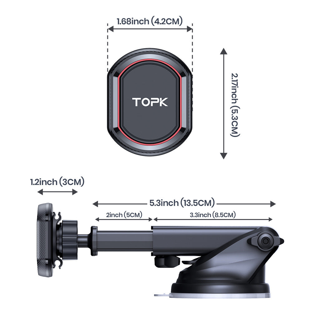 Magnetic Suction Cup Car Phone Holder Universal