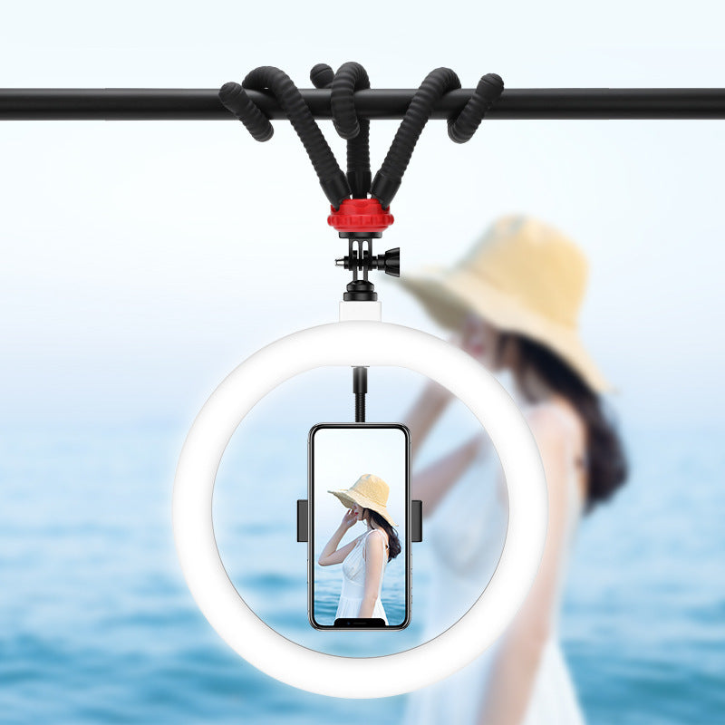 10-Inch LED Ring Light with Desktop Tripod for Apple Devices