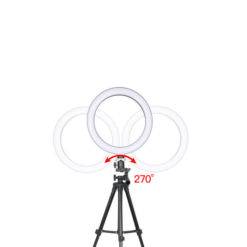 Apple-Compatible LED Ring Fill Light Tripod for Mobile Phones