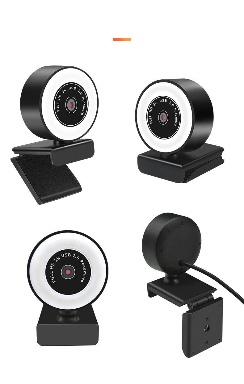 HD USB Computer Camera with Fill Light Plug And Play Webcam