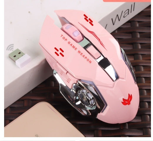 Wireless Charging Luminous Gaming Mouse With Mute Click