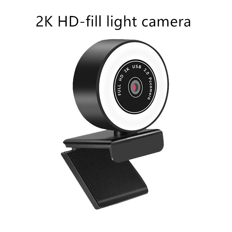 HD USB Computer Camera with Fill Light Plug And Play Webcam