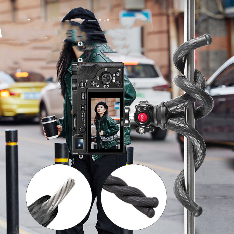 Black Octopus Tripod Kit With Phone Clip