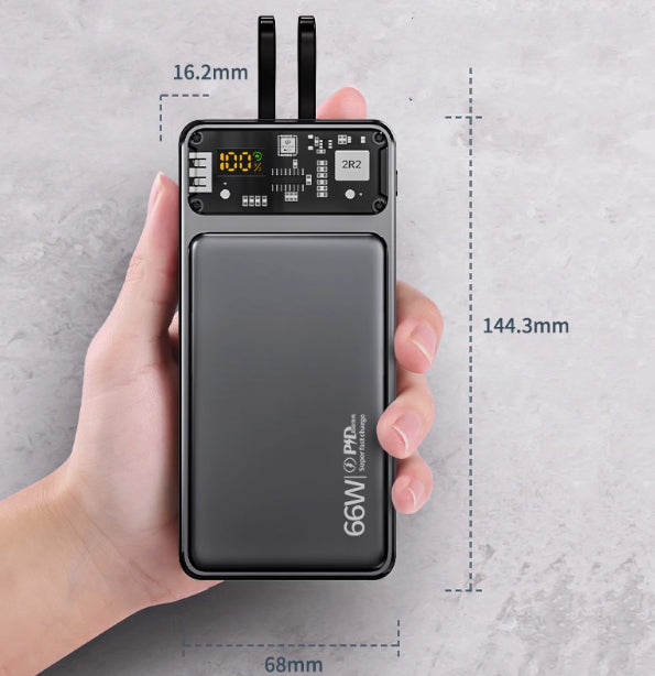 66W Super Fast Charge 20000mAh Large Capacity Power Bank