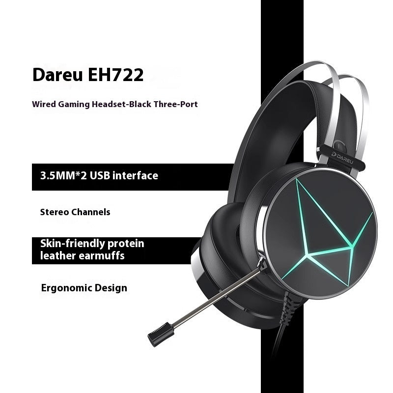Wired Noise Cancelling Gaming Headphones For E-Sports