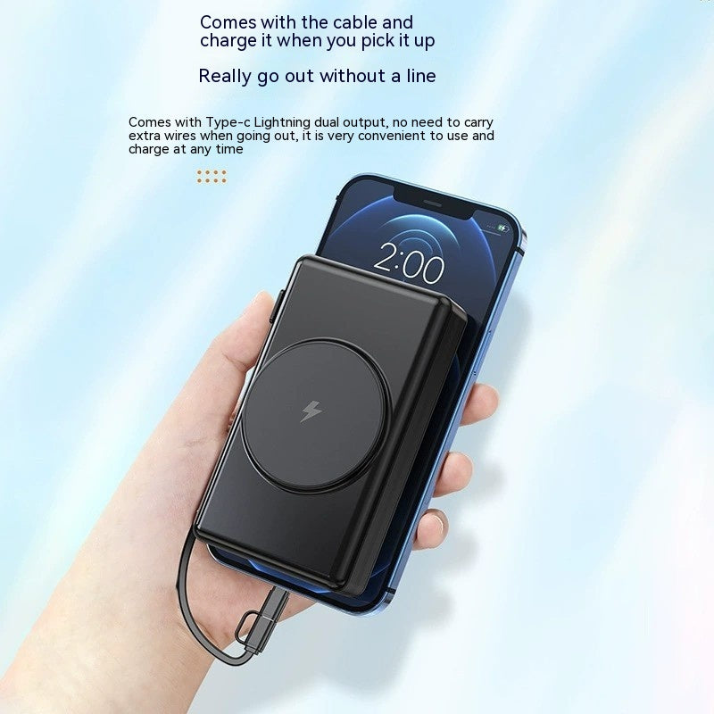 20000mAh Large Capacity Power Bank with Built-in Cable