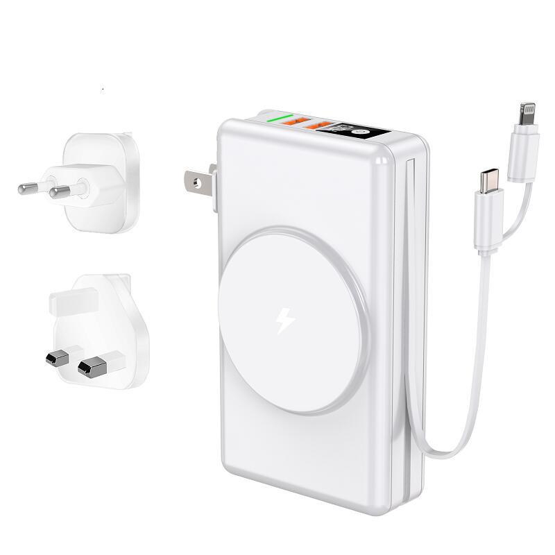 20000mAh Large Capacity Power Bank with Built-in Cable