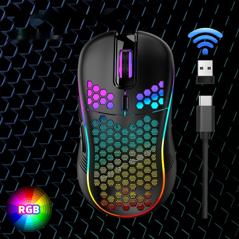 Hole Hollow-Out Luminous Lightweight Wireless Gaming Mouse