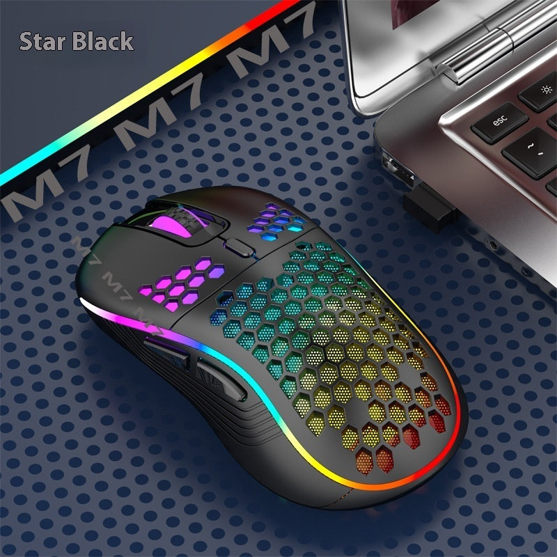 Hole Hollow-Out Luminous Lightweight Wireless Gaming Mouse