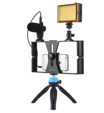 Mobile Live Streaming Kit With Rabbit Cage, Microphone, Tripod And Fill Light Compatible With Apple Devices