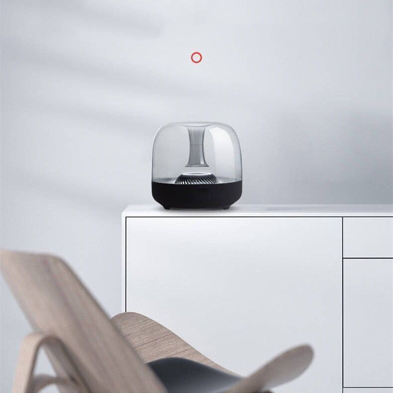 Blue Glass Mini Desktop Speaker With Bass