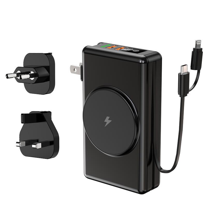 20000mAh Large Capacity Power Bank with Built-in Cable