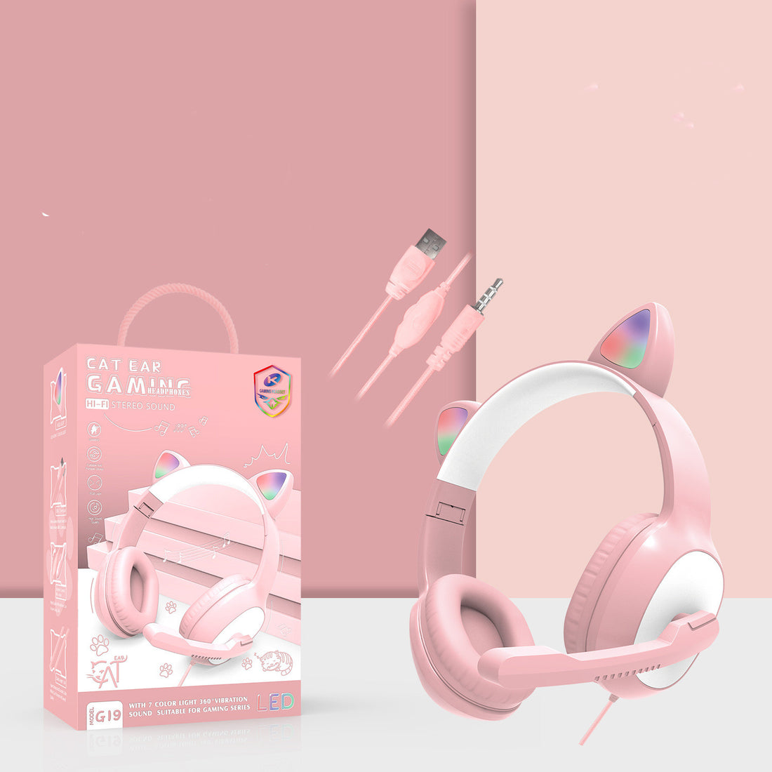 Wired G19 Gaming Headset For E-Sports With Microphone