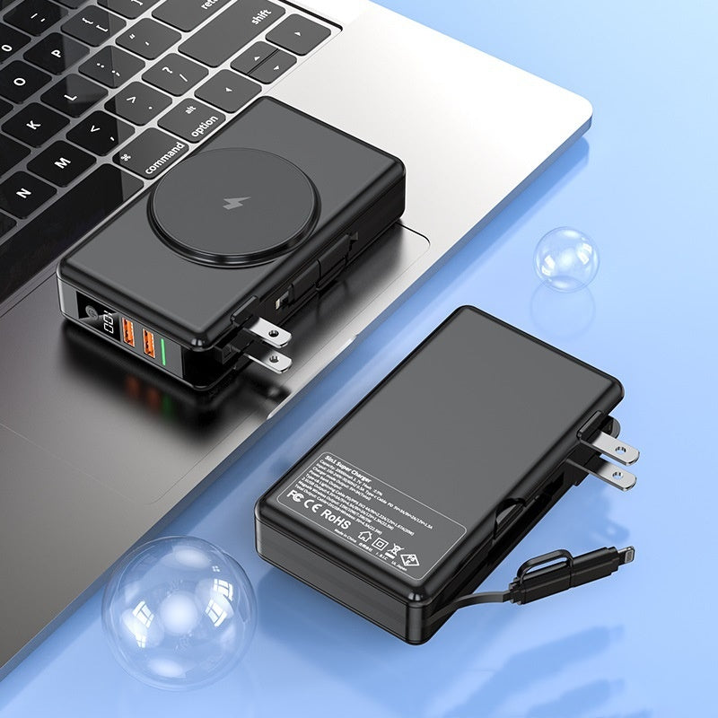 20000mAh Large Capacity Power Bank with Built-in Cable
