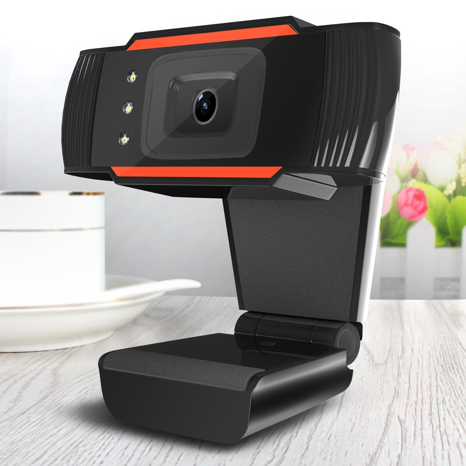 USB HD Webcam with LED Fill Light And Adjustable Brightness