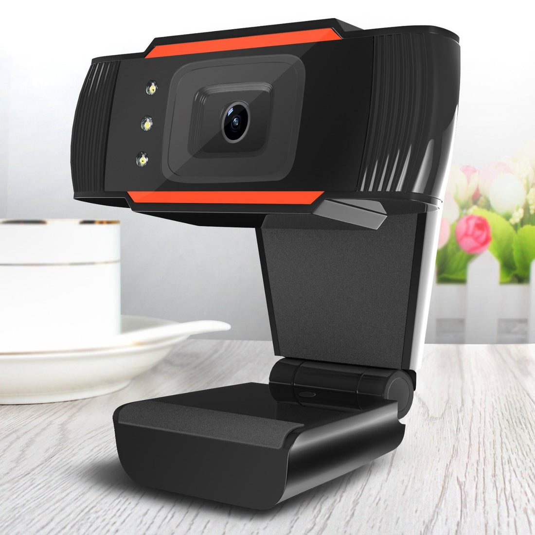 USB HD Webcam with LED Fill Light And Adjustable Brightness