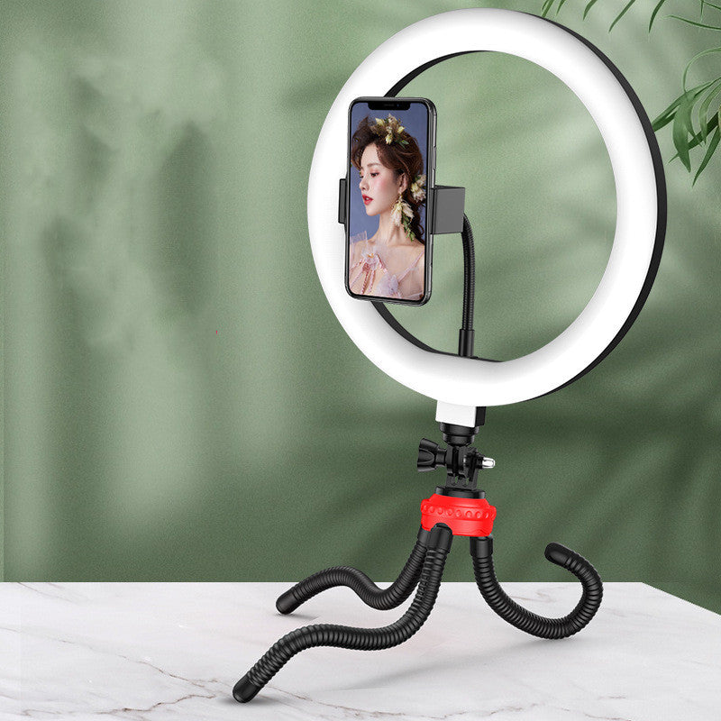 10-Inch LED Ring Light with Desktop Tripod for Apple Devices