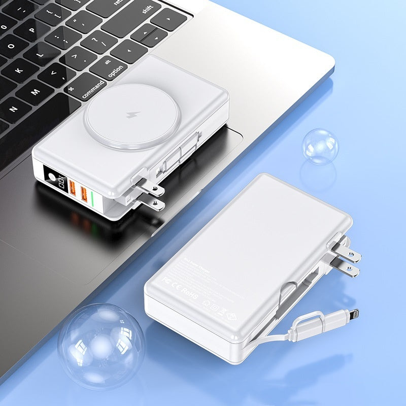20000mAh Large Capacity Power Bank with Built-in Cable