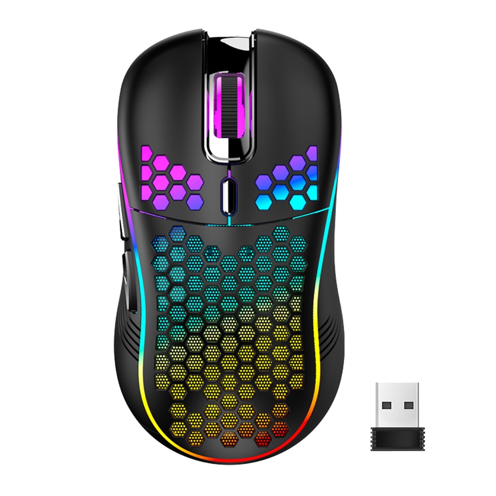 Hole Hollow-Out Luminous Lightweight Wireless Gaming Mouse