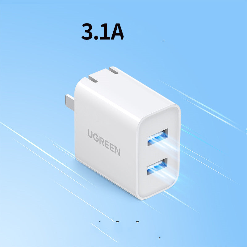 20W Dual Port USB Fast Charging Adapter With Cable