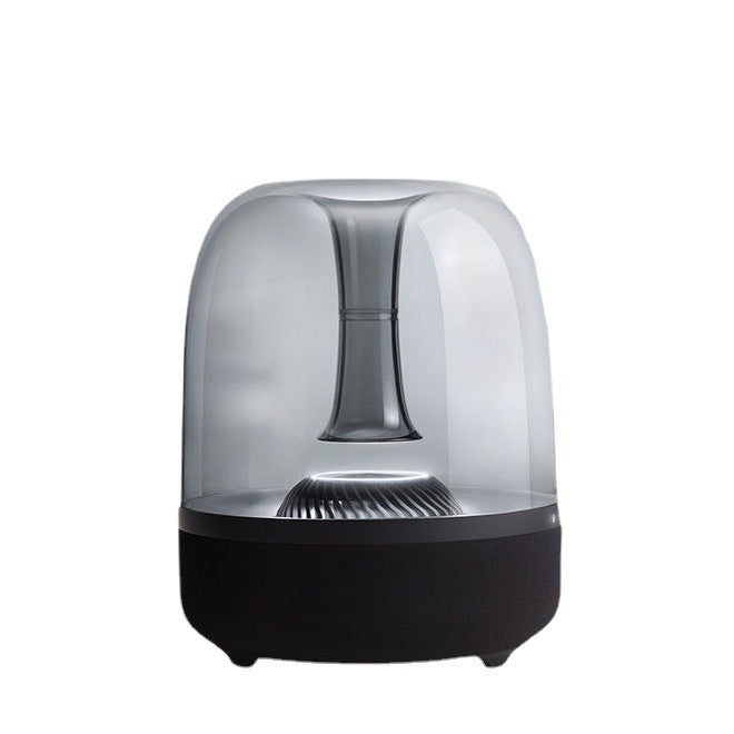 Blue Glass Mini Desktop Speaker With Bass